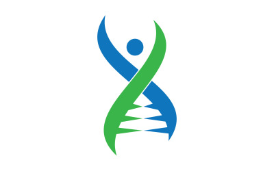 Menschliches DNA-Logo Icon Design Vector 3
