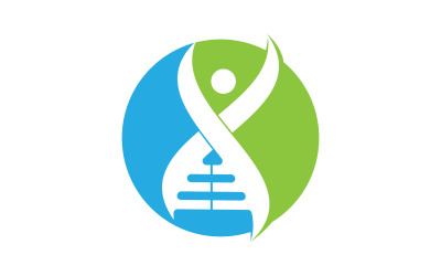 Menschliches DNA-Logo Icon Design Vector 40