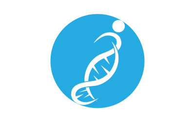 Menschliches DNA-Logo Icon Design Vector 43