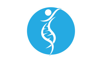 Menschliches DNA-Logo Icon Design Vector 44