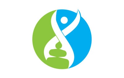 Menschliches DNA-Logo Icon Design Vector 45