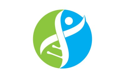 Menschliches DNA-Logo Icon Design Vector 46