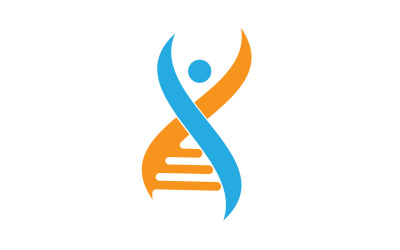 Menschliches DNA-Logo Icon Design Vector 4