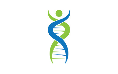Menschliches DNA-Logo Icon Design Vector 8
