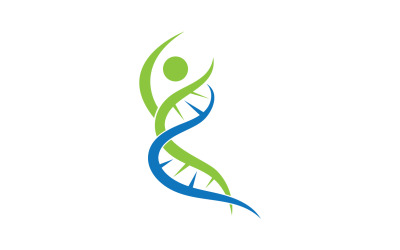 Menschliches DNA-Logo Icon Design Vector 9