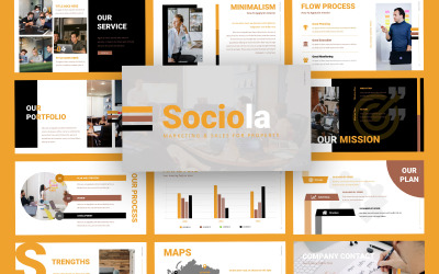 Modèle de présentation d&amp;#39;entreprise Sociola