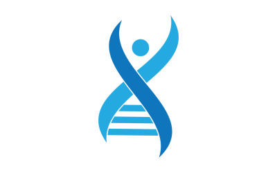 Vetor de design de ícone de logotipo de DNA humano 1
