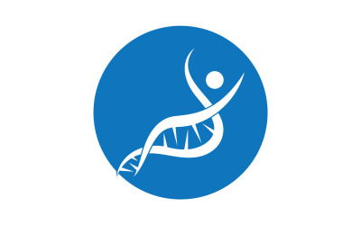 Vetor de design de ícone de logotipo de DNA humano 41