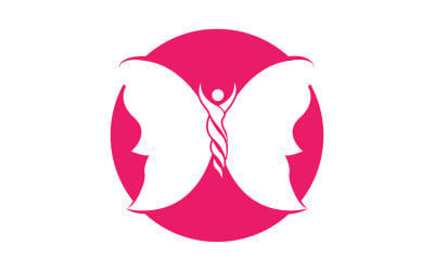 Beauté Flying Women Logo papillon vintage 18