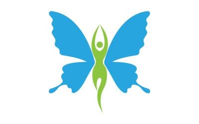 Beauty Flying Women Vintage Butterfly Logo 11