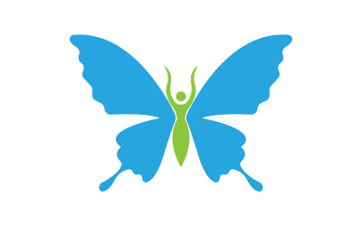 Beauty Flying Women Vintage Butterfly Logo 12