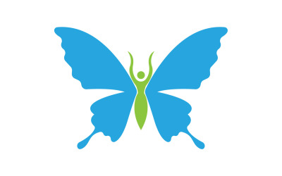Beauty Flying Women Vintage Butterfly Logo 12