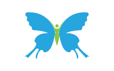 Beauty Flying Women Vintage Butterfly Logo 13