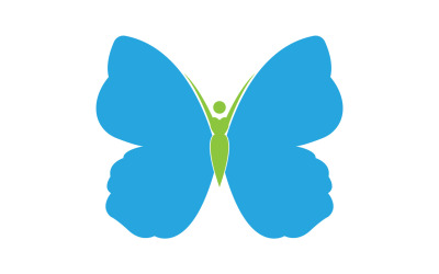 Beauty Flying Women Vintage Butterfly Logo 14