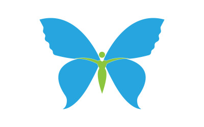 Beauty Flying Women Vintage Butterfly Logo 15