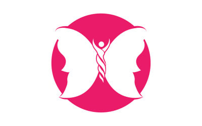 Beauty Flying Women Vintage Butterfly Logo 18