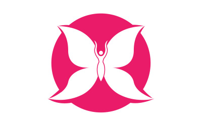 Beauty Flying Women Vintage Butterfly Logo 20