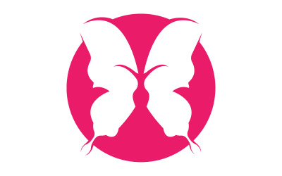 Beauty Flying Women Vintage Butterfly Logo 23