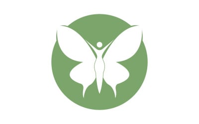 Beauty Flying Women Vintage Butterfly Logo 25