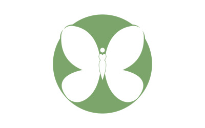 Beauty Flying Women Vintage Butterfly Logo 26