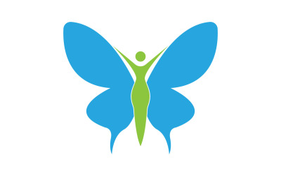 Beauty Flying Women Vintage Butterfly Logo 9