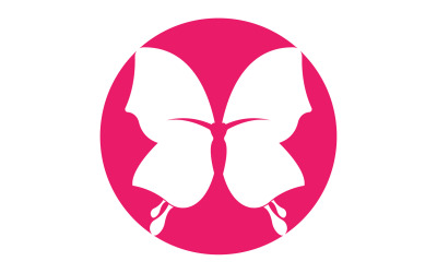 Belleza Mujeres voladoras Logotipo de mariposa vintage 21