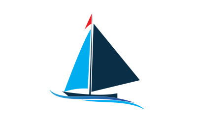 Logo de silhouette de navire linéaire de croisière océanique Vector 24