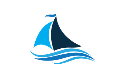 Logo de silhouette de navire linéaire de croisière océanique Vector 32
