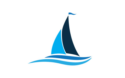 Logo de silhouette de navire linéaire Ocean Cruise Vector 30