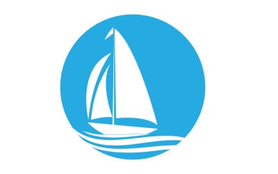 Logo de silhouette de navire linéaire Ocean Cruise Vector 52