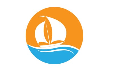 Ocean Cruise linear Ship Silhouette logo Vector 44