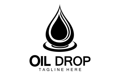 Plantilla de diseño de ilustración vectorial de logotipo de gota de aceite 6