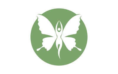 Beauty Flying Women Vintage Butterfly Logo 27