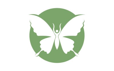 Beauty Flying Women Vintage Butterfly Logo 28