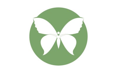 Beauty Flying Women Vintage Butterfly Logo 31