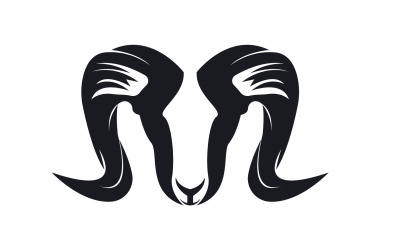 Chèvre Logo Template Vector Icon Illustration Design 12