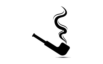 Design de ilustração vetorial de ícone de logotipo para fumar cachimbo 5