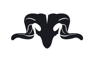 Keçi Logo Şablonu Vektör Simge Çizim Tasarım 9