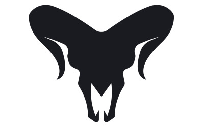Modelo de logotipo de cabra Ilustração de design de ícone vetorial 16