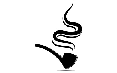 Boru Sigara Logo Simge Vektör Çizim Tasarım 12