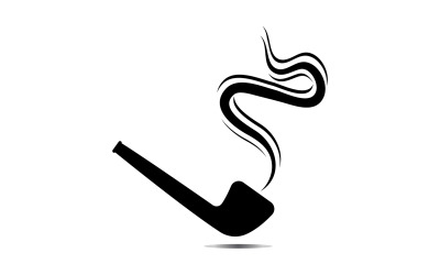 Design de ilustração vetorial de ícone de logotipo para fumar cachimbo 24