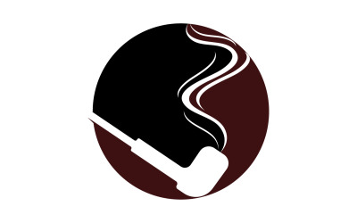 Design de ilustração vetorial de ícone de logotipo para fumar cachimbo 31