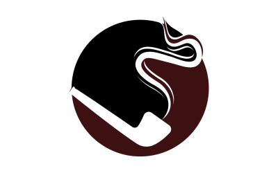 Diseño de ilustración vectorial de icono de logotipo para fumar en pipa 20