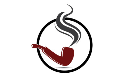 Diseño de ilustración vectorial de icono de logotipo para fumar en pipa 39