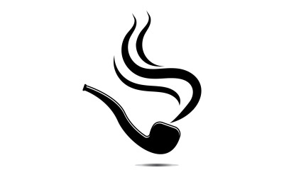 Fumar pipa Logo icono Vector ilustración diseño 13