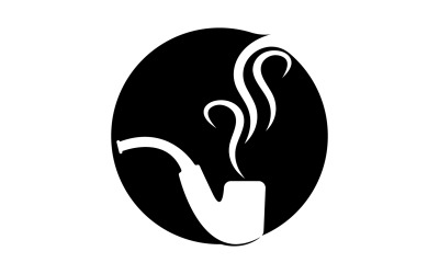 Fumar pipa Logo Icono Vector Ilustración Diseño 26