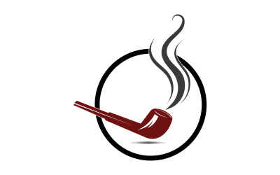 Fumar pipa Logo Icono Vector Ilustración Diseño 40