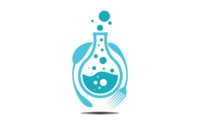 Gıda Laboratuvarı logosu Vektör Simge Çizim Tasarım Şablonu 9