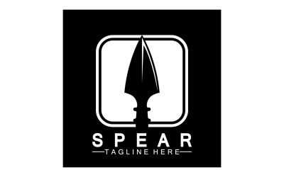 Логотип копья Lcon Vector Illustration Design 40