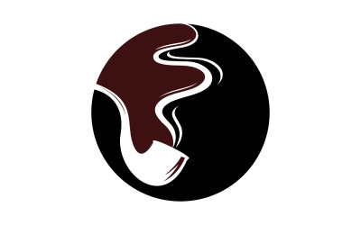 Pipe Smoking Logo Ikon Vektor Illustration Design 27
